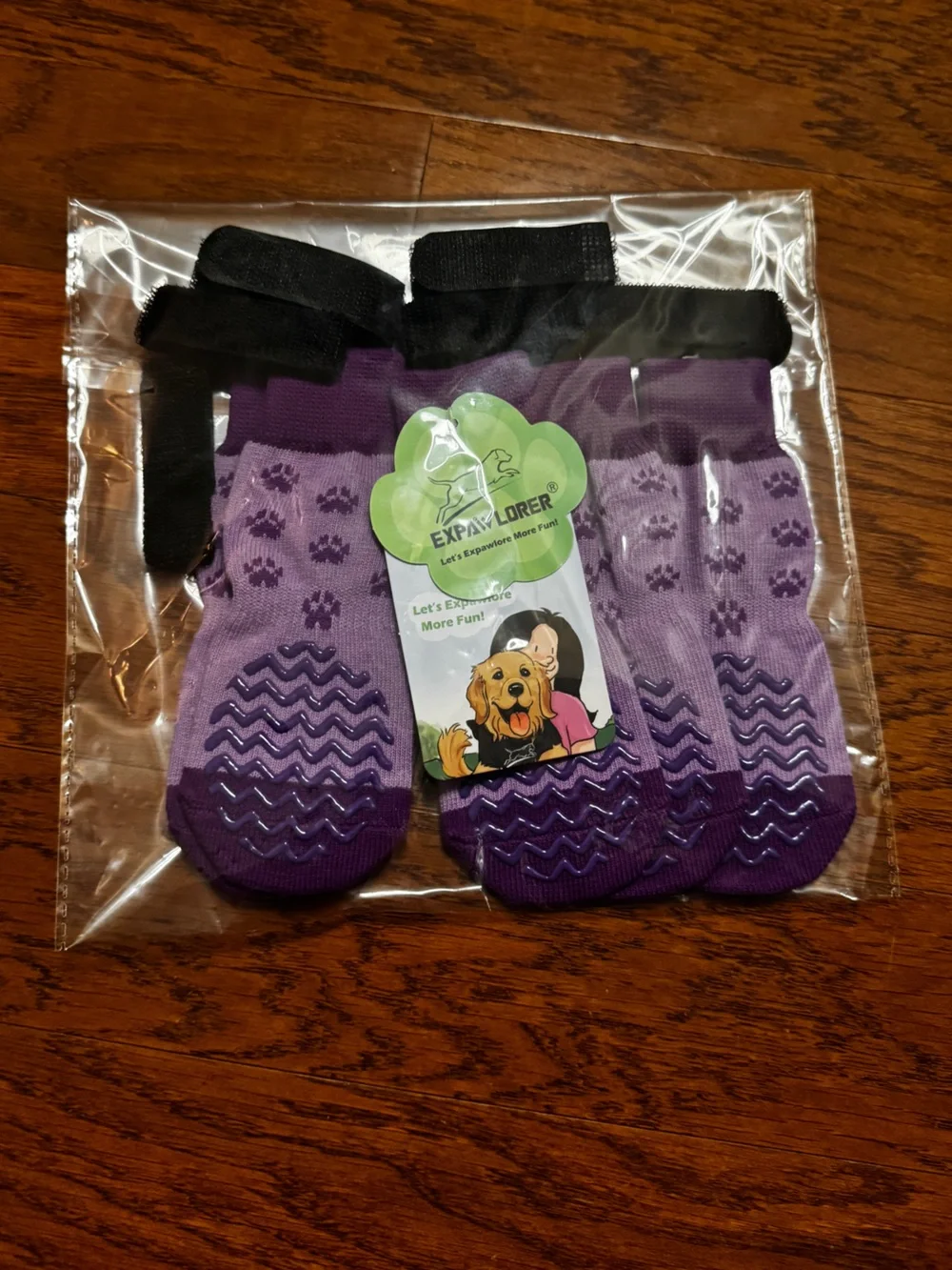Expawlorer | NWT Dog Socks Paw Protectors 6 Socks/Hook & Loop Straps Size Medium